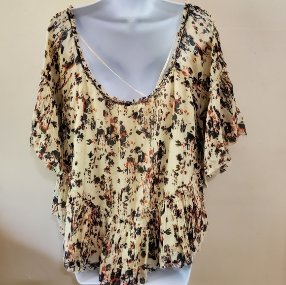 Free People Oversized Floral Print Off Shoulder or On Top - Picture 5 of 16